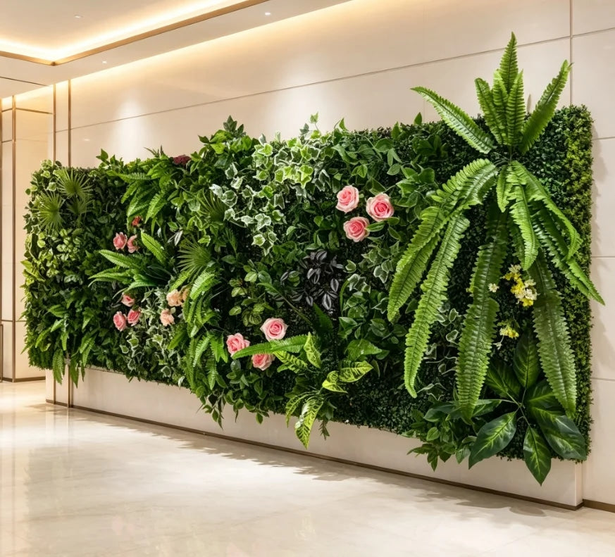 Decorative Indoor Backdrop Vertical Hedge Boxwood Wall Panels