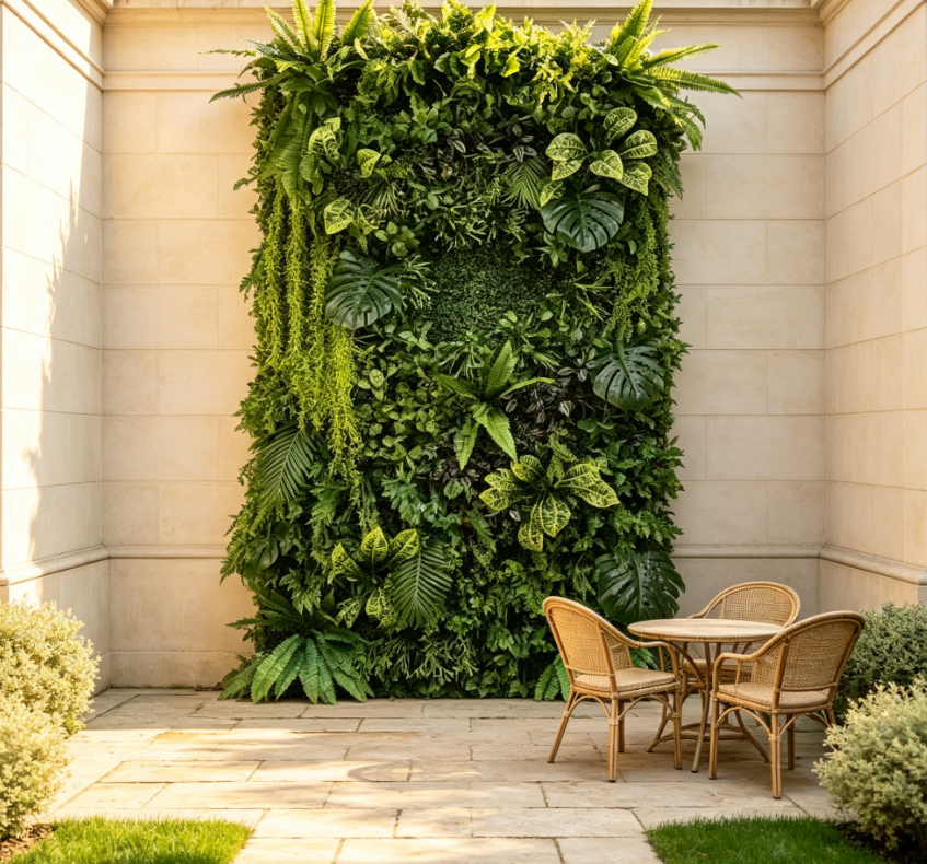Decorative Indoor Backdrop Vertical Hedge Boxwood Wall Panels