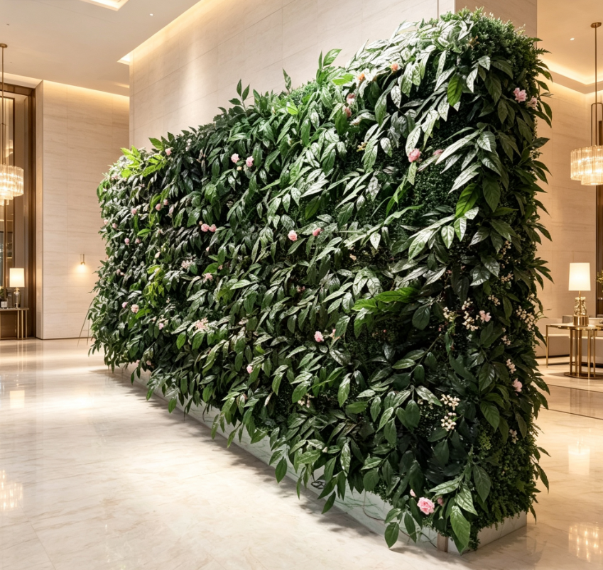 Decorative Indoor Backdrop Vertical Hedge Boxwood Wall Panels