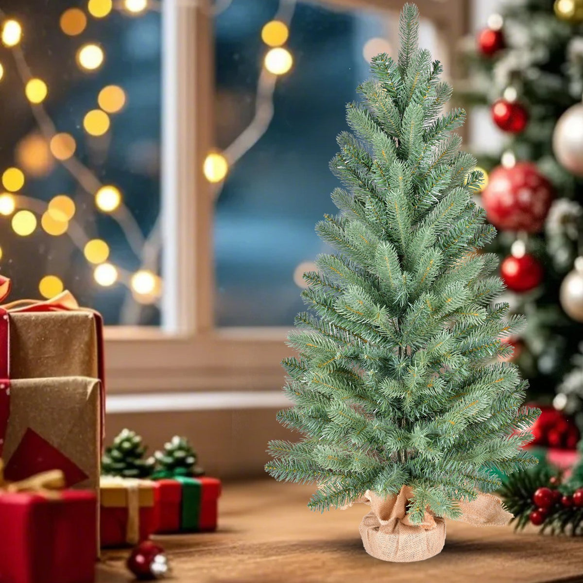 Blue Spruce Artificial Christmas Tree with Silvery Blue Tips
