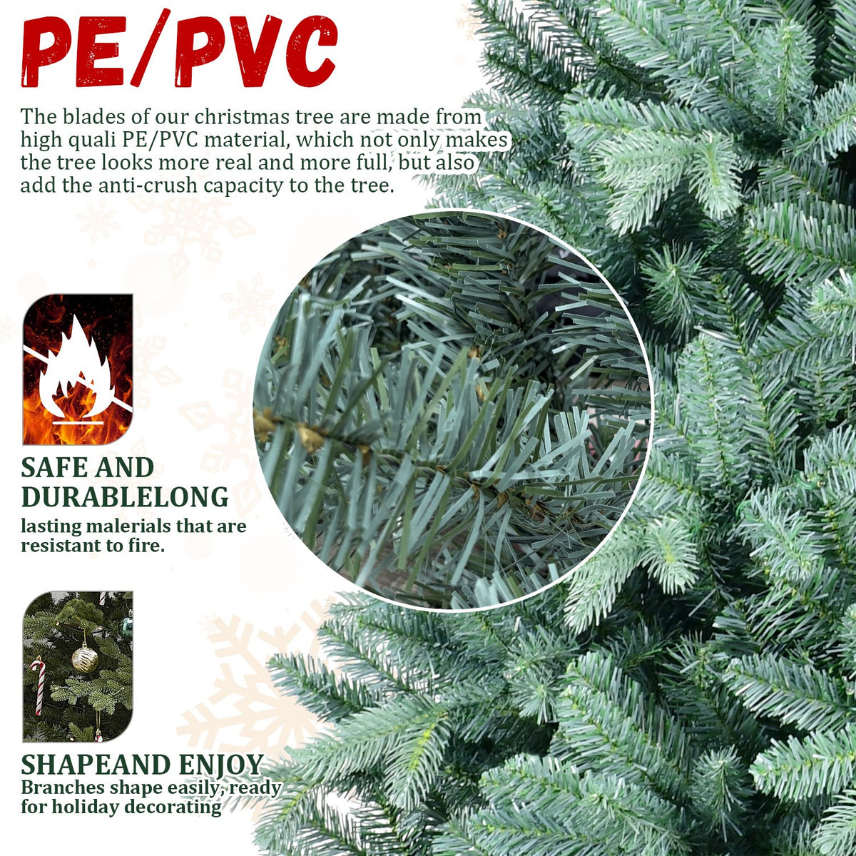 Blue Spruce Artificial Christmas Tree with Silvery Blue Tips