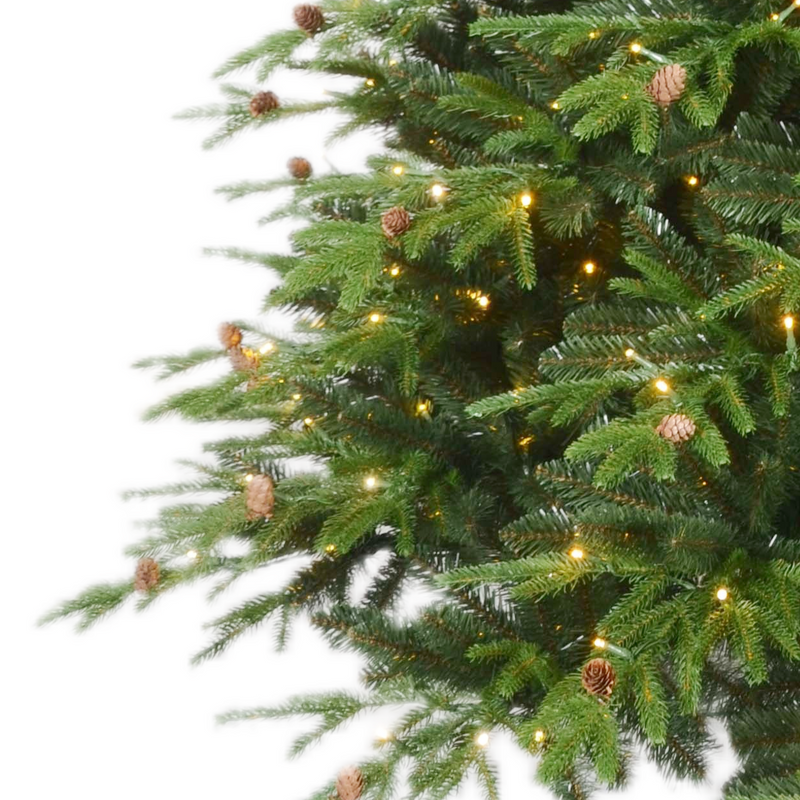 Douglas Fir Pre-Lit Artificial Christmas Tree with Multicolor LED Lights
