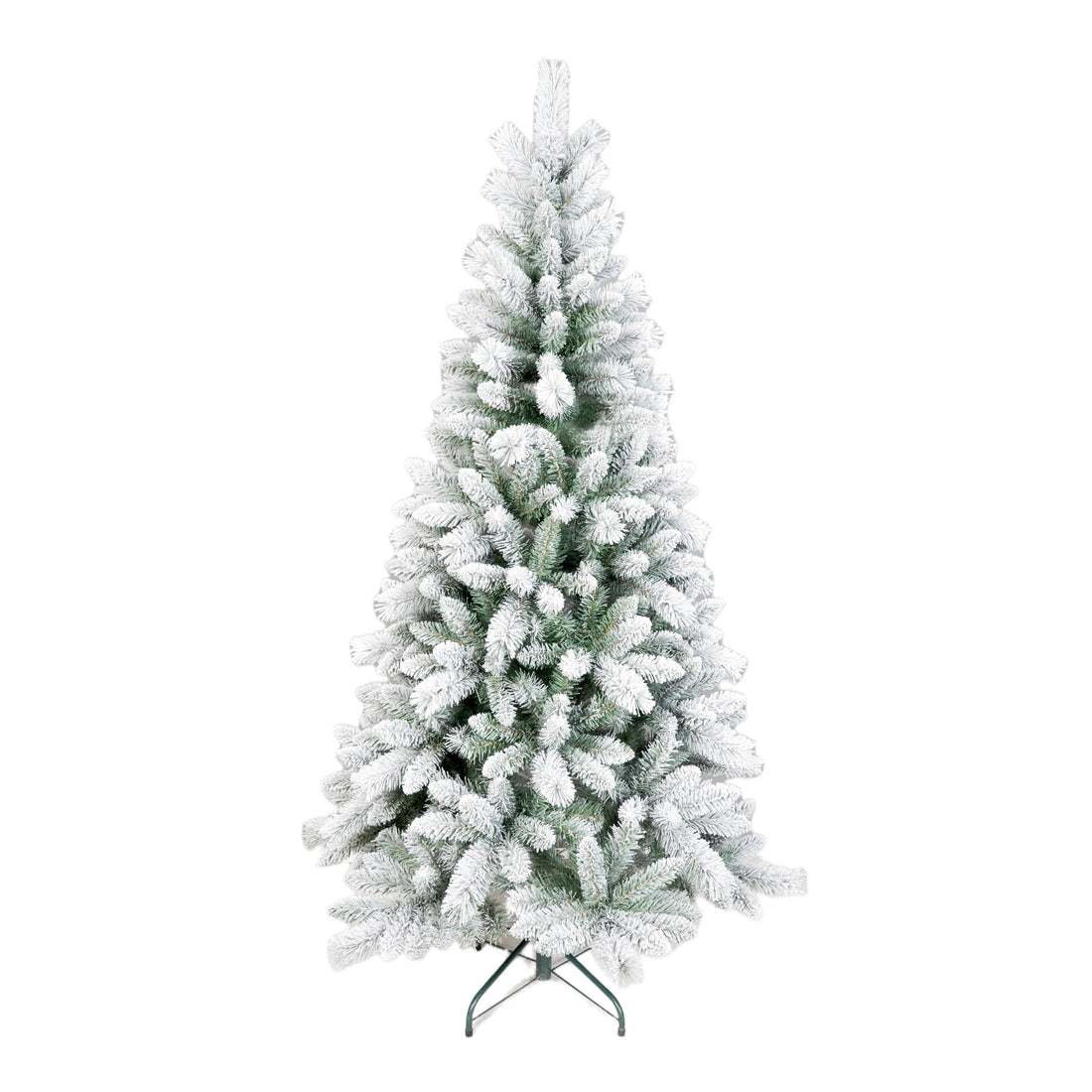 Flocked Cedar Artificial Christmas Tree with Snowy White Branches