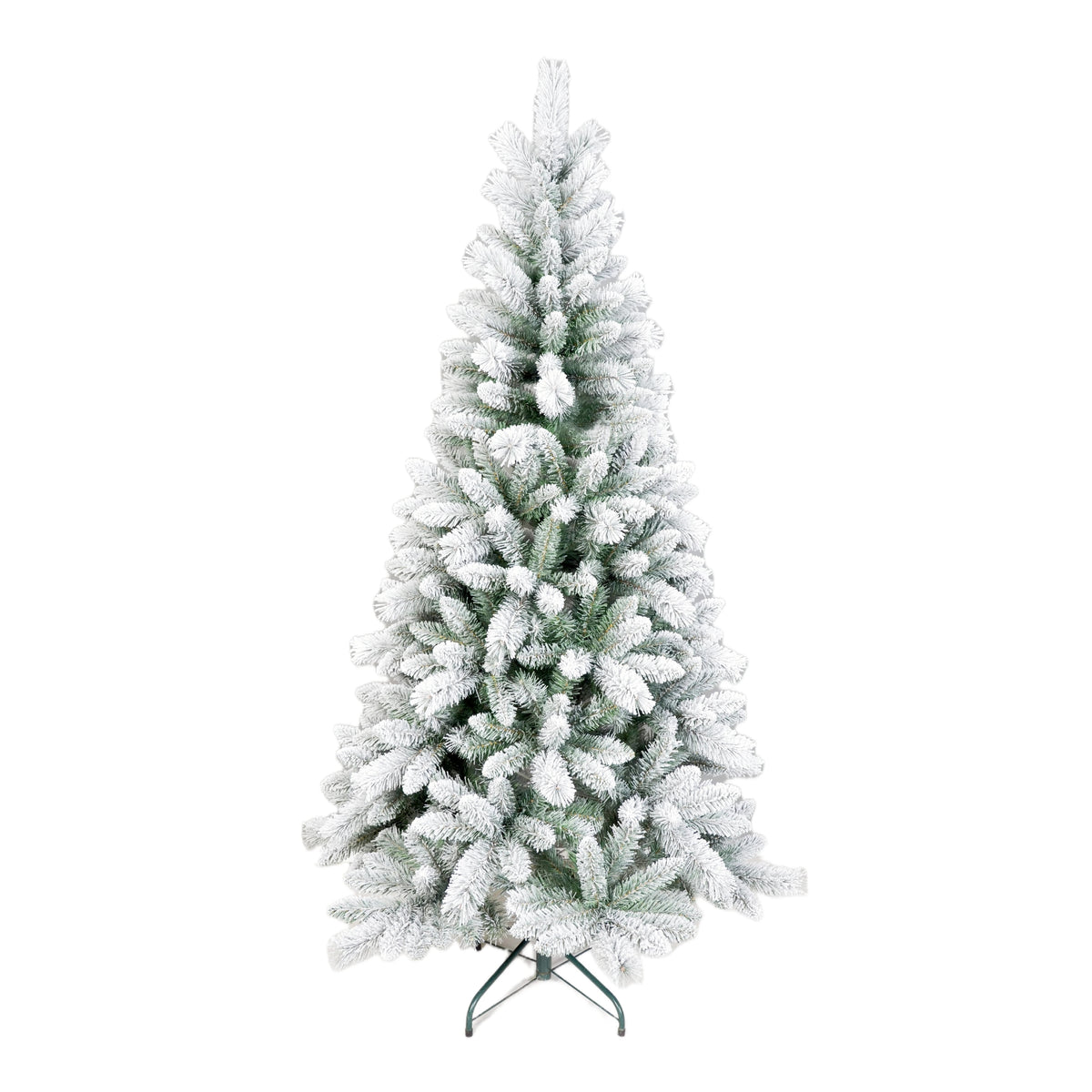Flocked Cedar Artificial Christmas Tree with Snowy White Branches