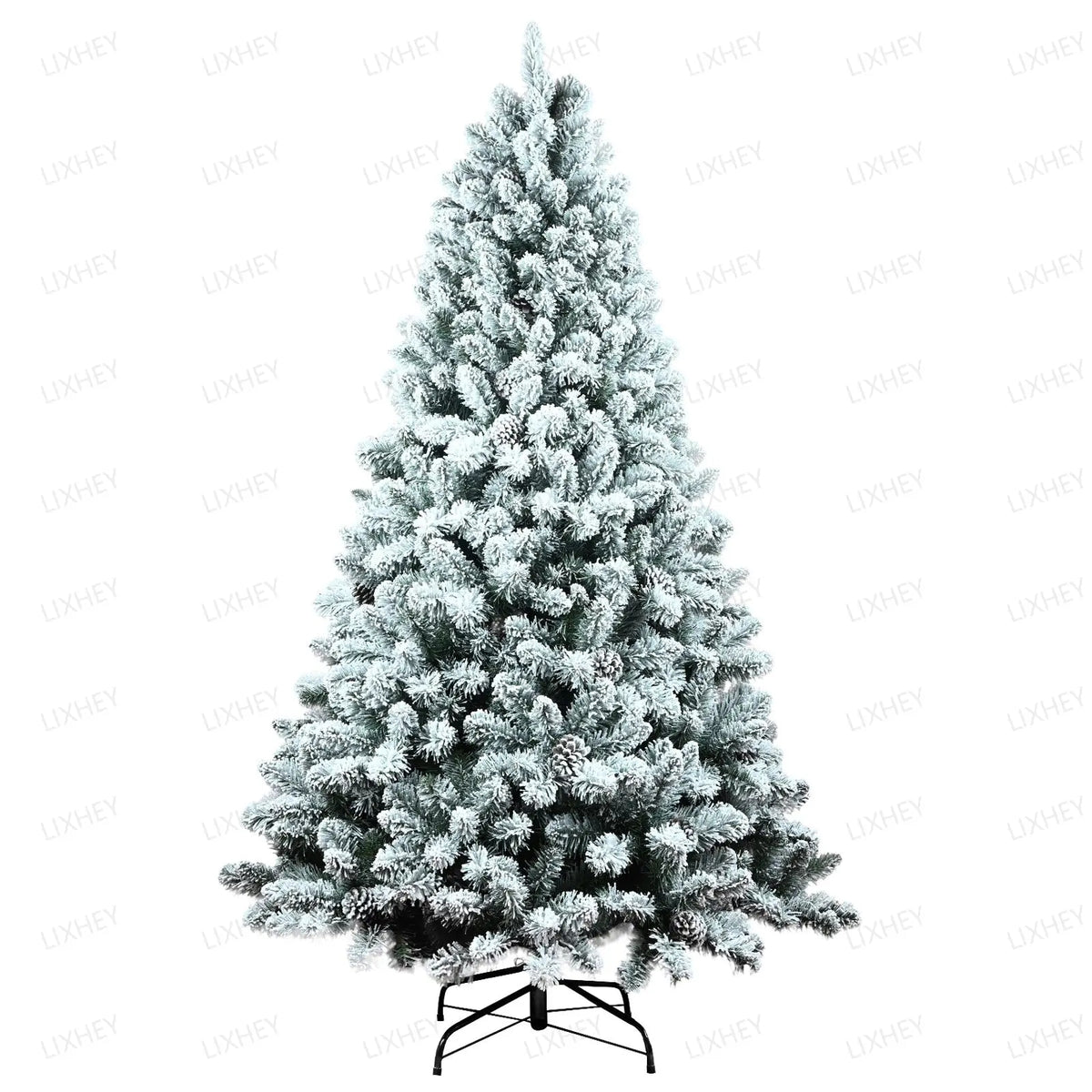Flocked Cedar Artificial Christmas Tree with Snowy White Branches