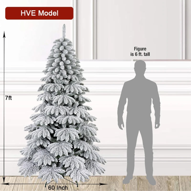 Flocked Christmas Tree California Pine White for Commercial Displays