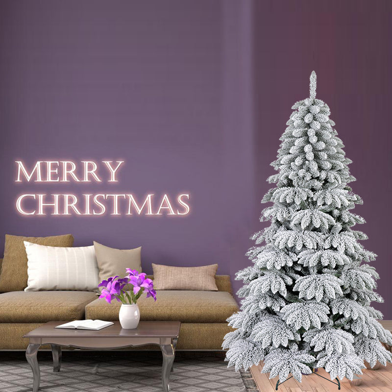 Flocked Christmas Tree California Pine White for Commercial Displays