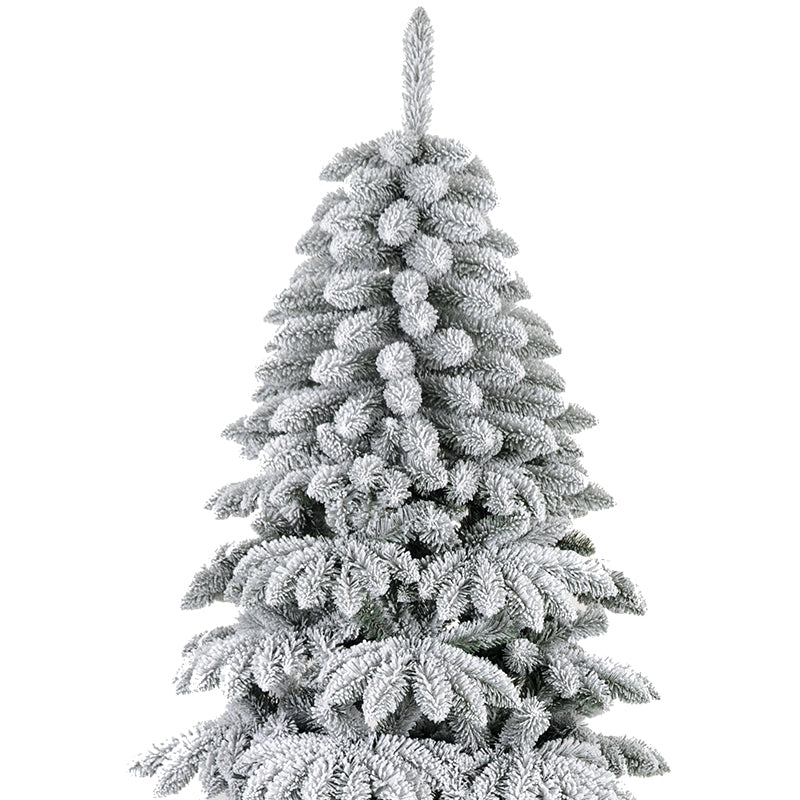 Flocked Christmas Tree California Pine White for Commercial Displays