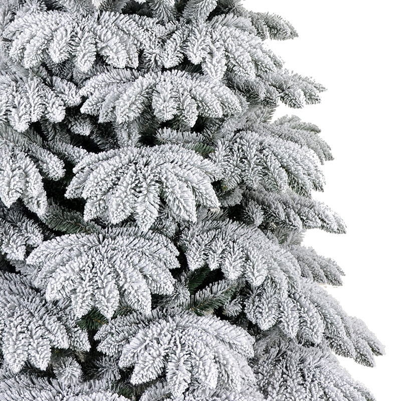 Flocked Christmas Tree California Pine White for Commercial Displays