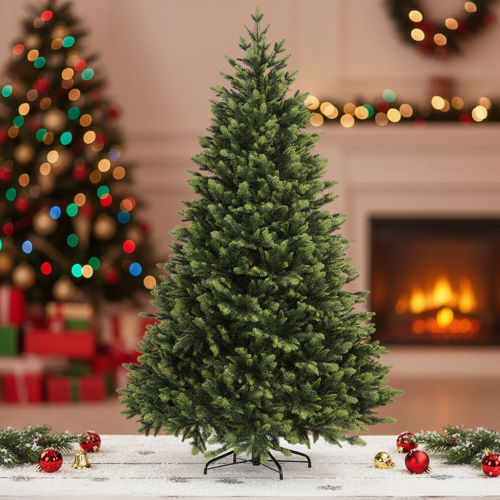 Foldable Artificial Christmas Pine Tree for Commercial Holiday Installations