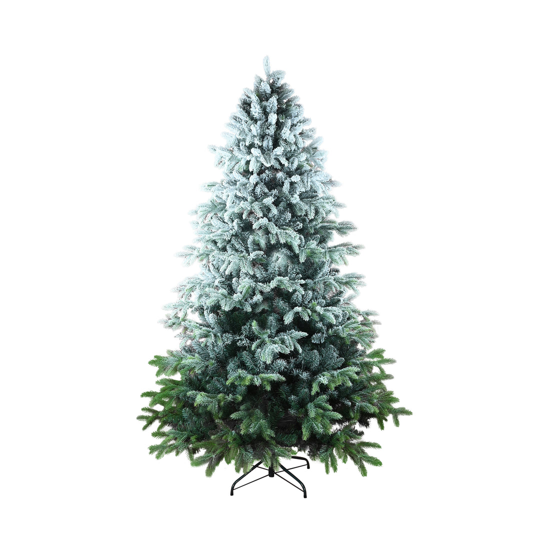 Frosted Green PVC Artificial Christmas Tree with Gradient Flocking