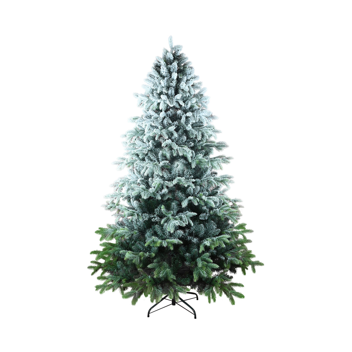 Frosted Green PVC Artificial Christmas Tree with Gradient Flocking