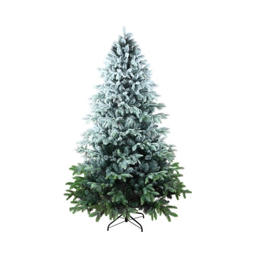 Frosted Green PVC Artificial Christmas Tree with Gradient Flocking