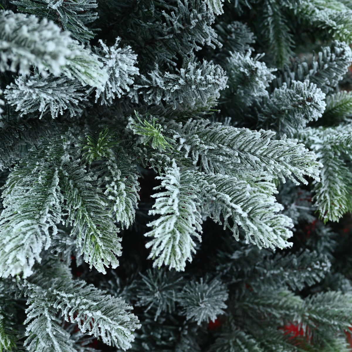 Frosted Green PVC Artificial Christmas Tree with Gradient Flocking