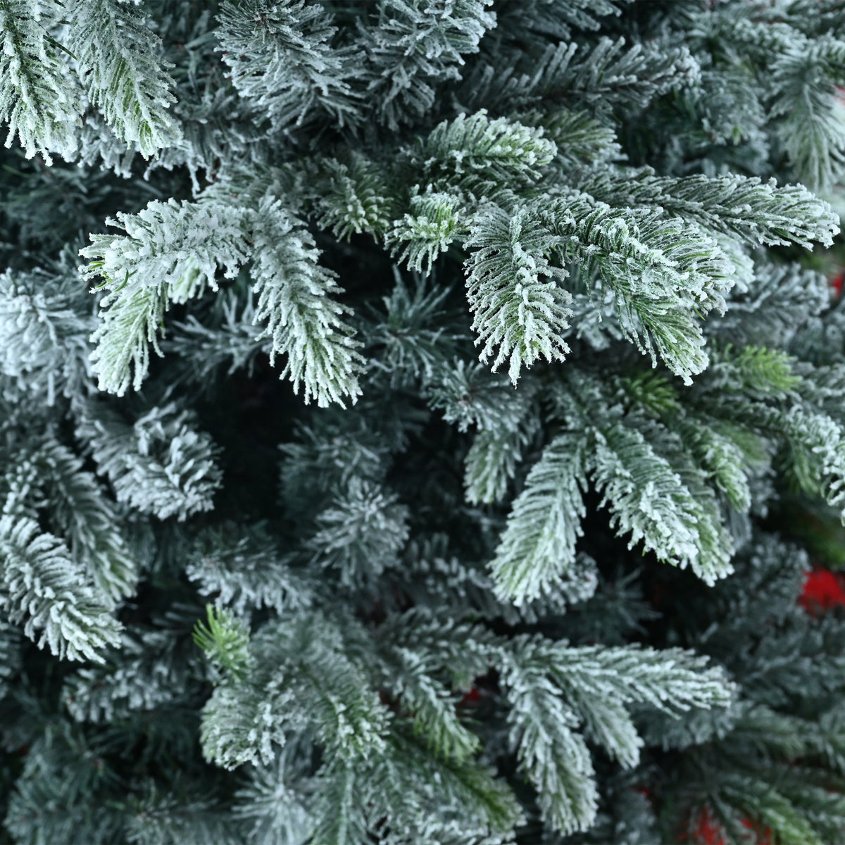 Frosted Green PVC Artificial Christmas Tree with Gradient Flocking