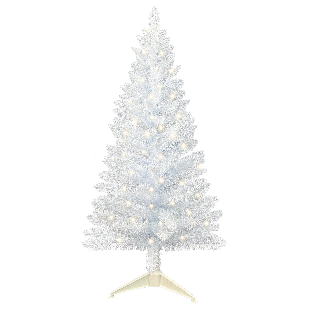 Gold Tinsel Artificial Christmas Tree Standing Pre Lit Spruce