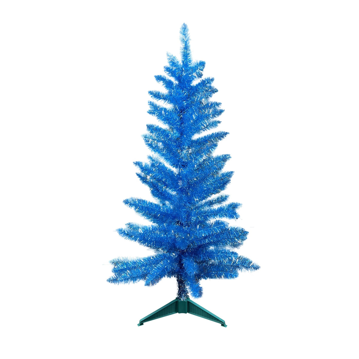 Gold Tinsel Artificial Christmas Tree Standing Pre Lit Spruce