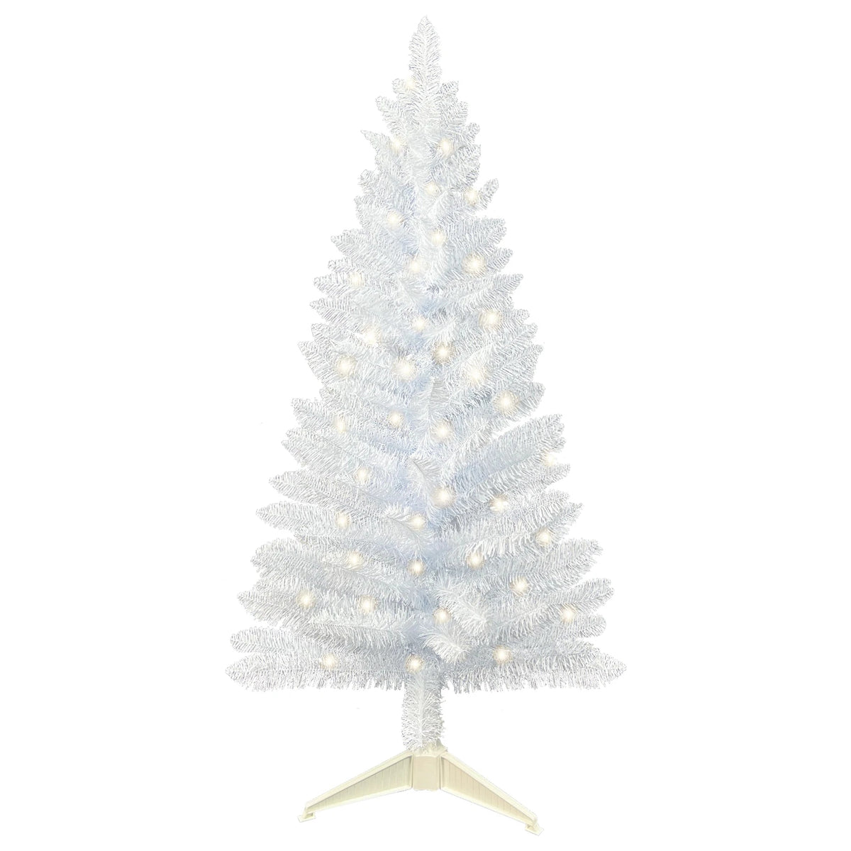 Gold Tinsel Artificial Christmas Tree Standing Pre Lit Spruce