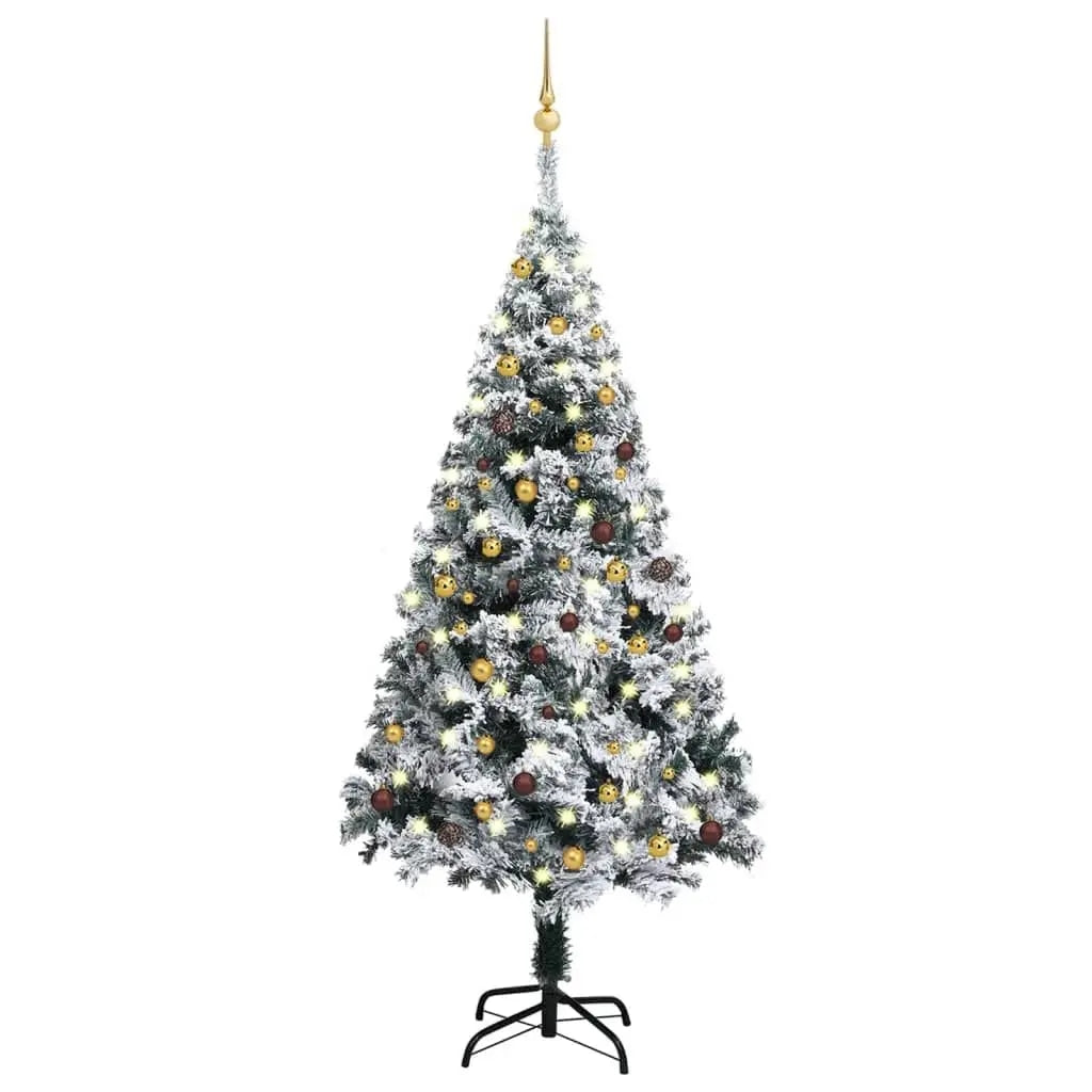 Green Artificial Christmas Tree With Pre Lit Ball