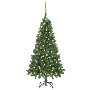 Green Artificial Pre Lit Christmas Tree With Standing Base