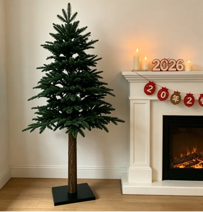 Green Spruce Artificial Christmas Tree with Realistic Branches