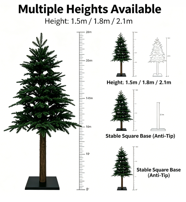 Green Spruce Artificial Christmas Tree with Realistic Branches