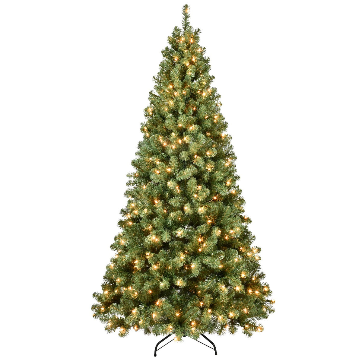 Pre-Lit Green Fir Artificial Christmas Tree with Classic Needle Tips