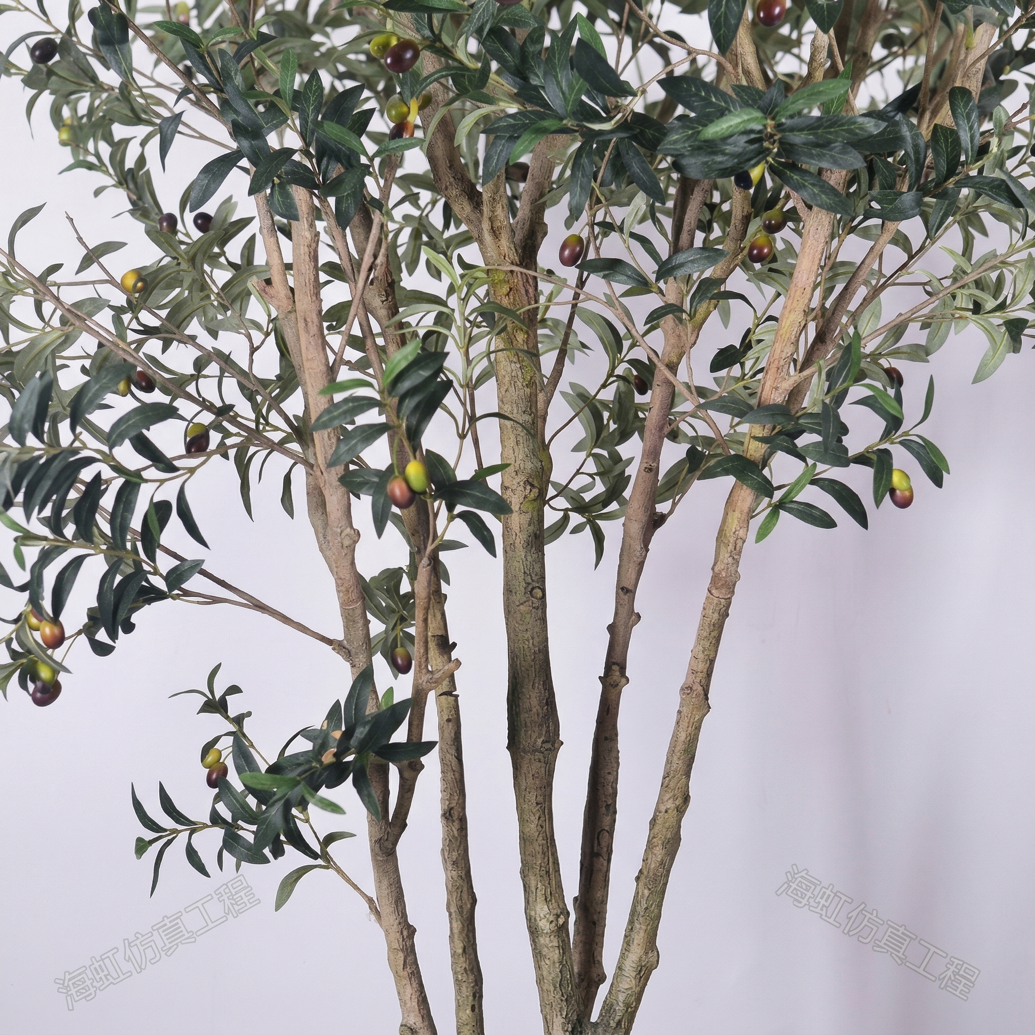 Custom Artificial Olive Tree Fiberglass Decorative 8 ft