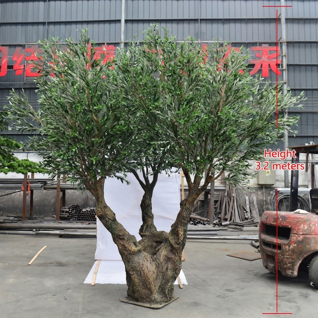 Custom Artificial Olive Tree Fiberglass Decorative 8 ft
