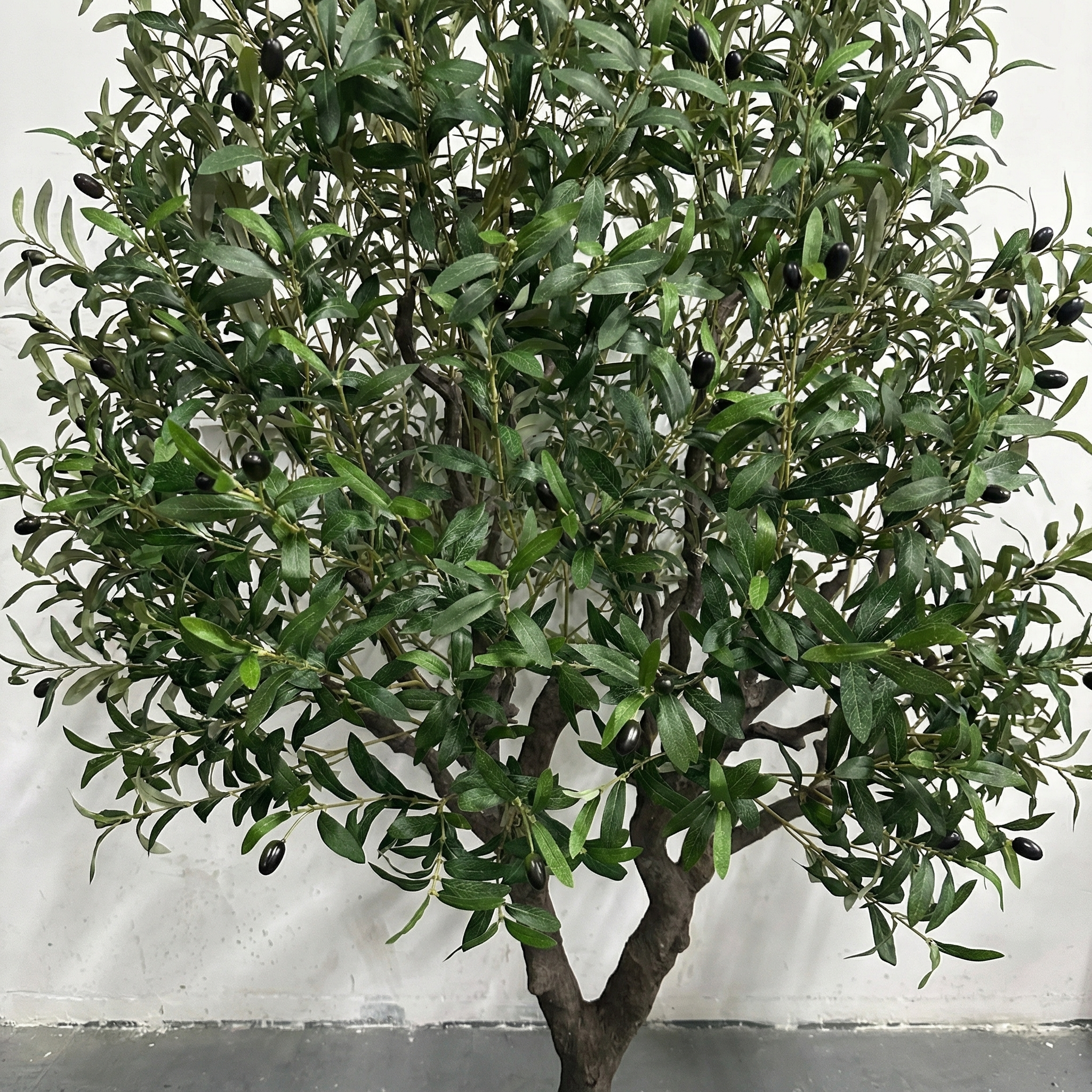 Artificial Olive Tree Plastic PVC With Wood Branch 6.5 FT
