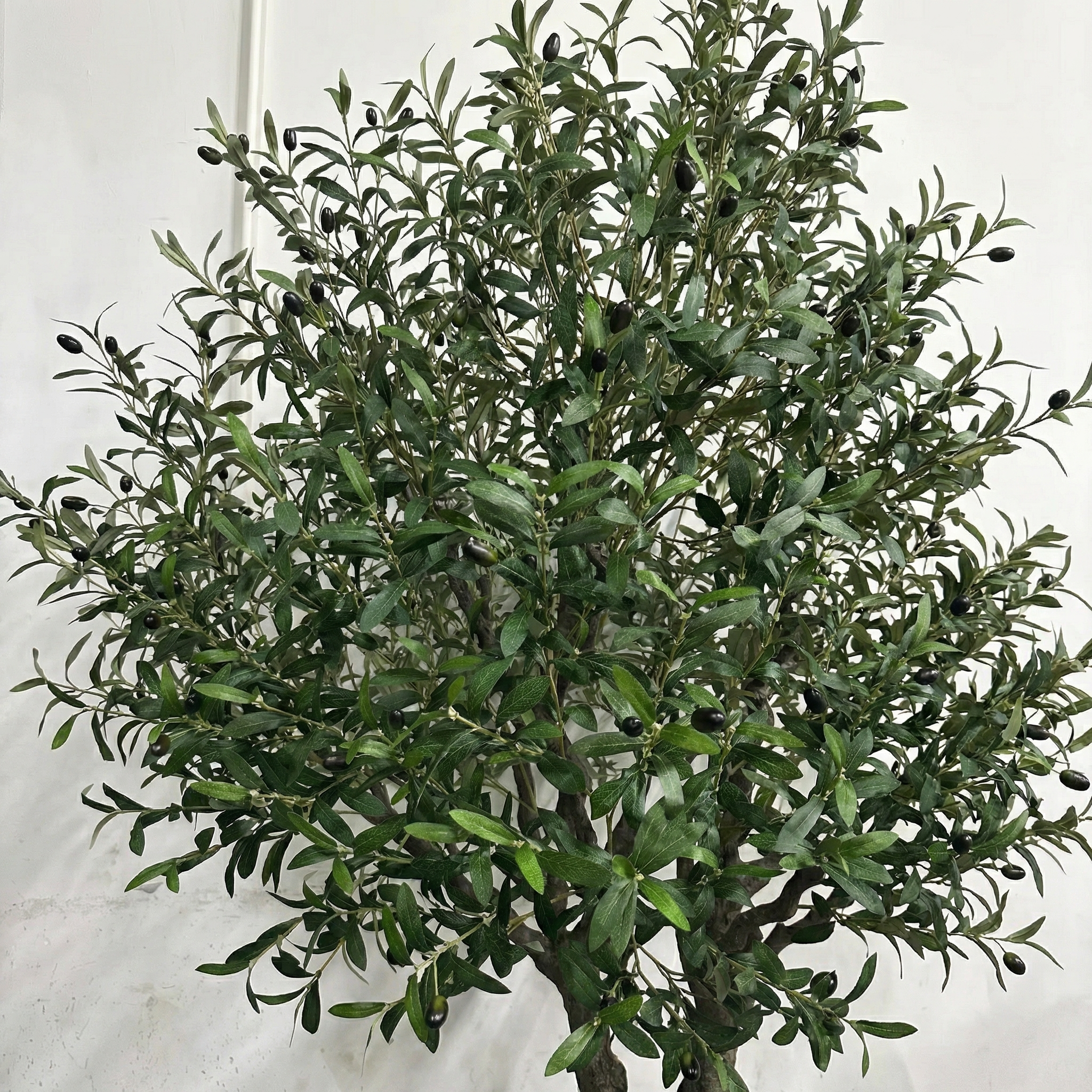 Artificial Olive Tree Plastic PVC With Wood Branch 6.5 FT
