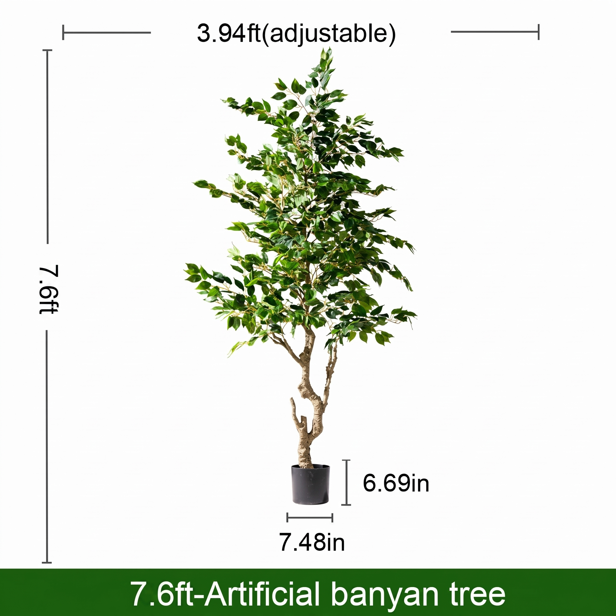 Artificial Banyan Tree 6ft Lifelike Indoor Outdoor Centerpiece