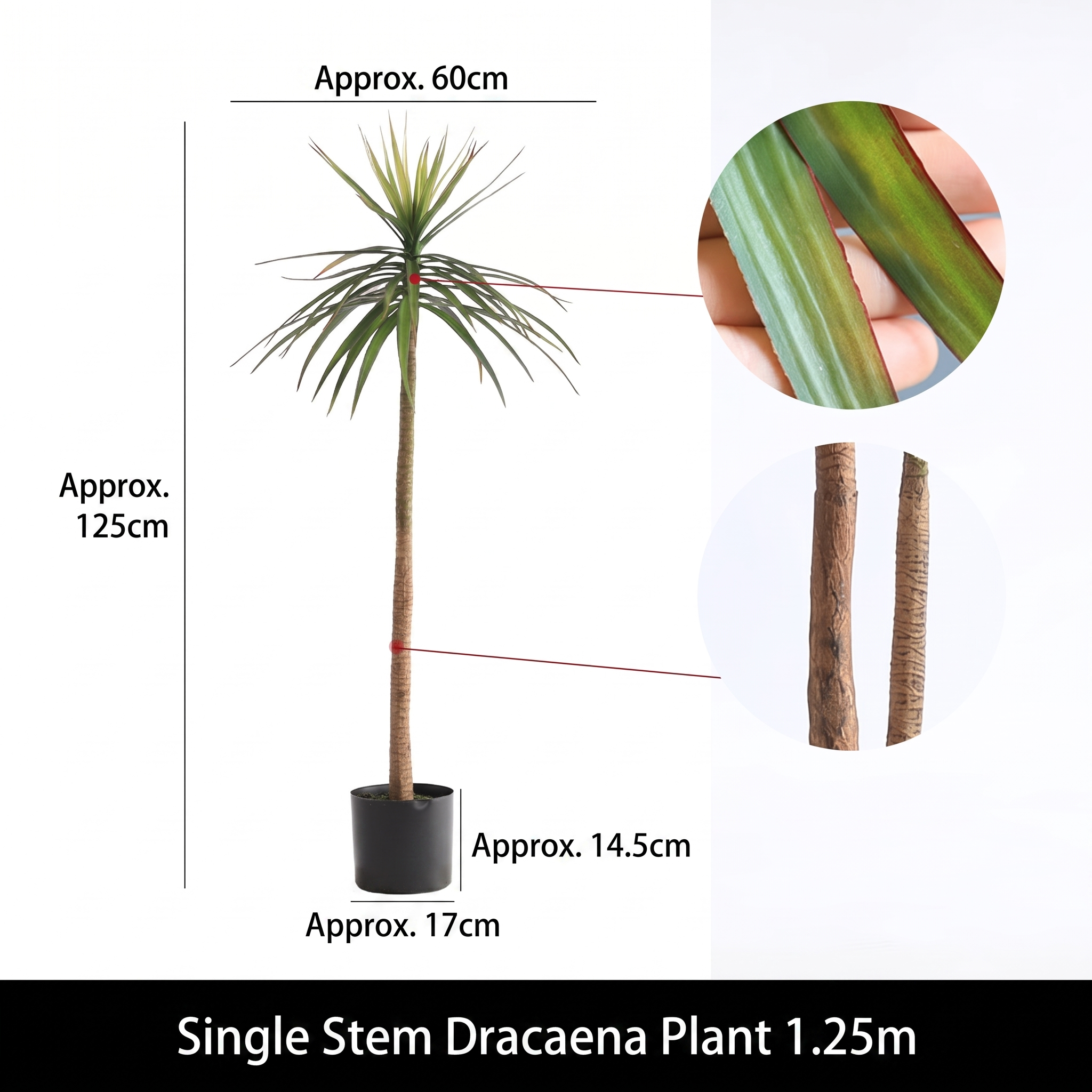 Künstlicher Drachenbaum Weichgummi für Geschäftsräume