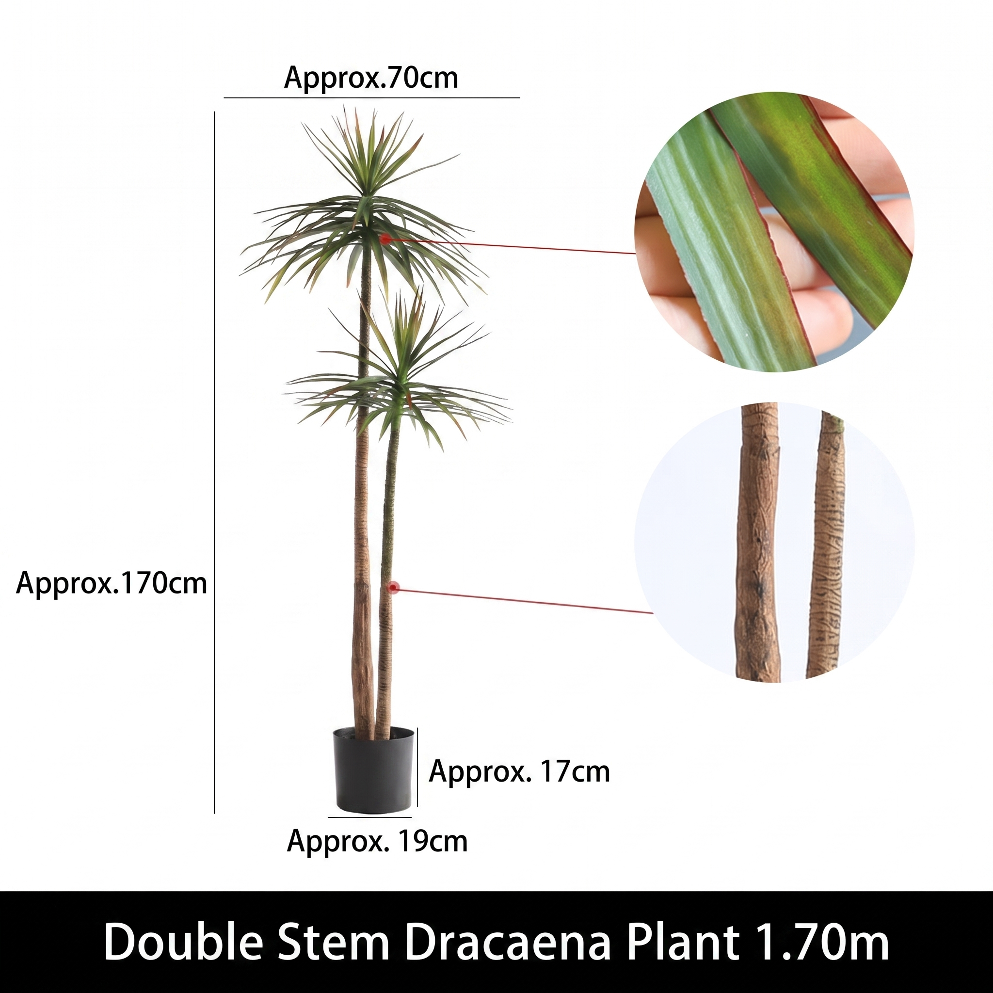 Künstlicher Drachenbaum Weichgummi für Geschäftsräume