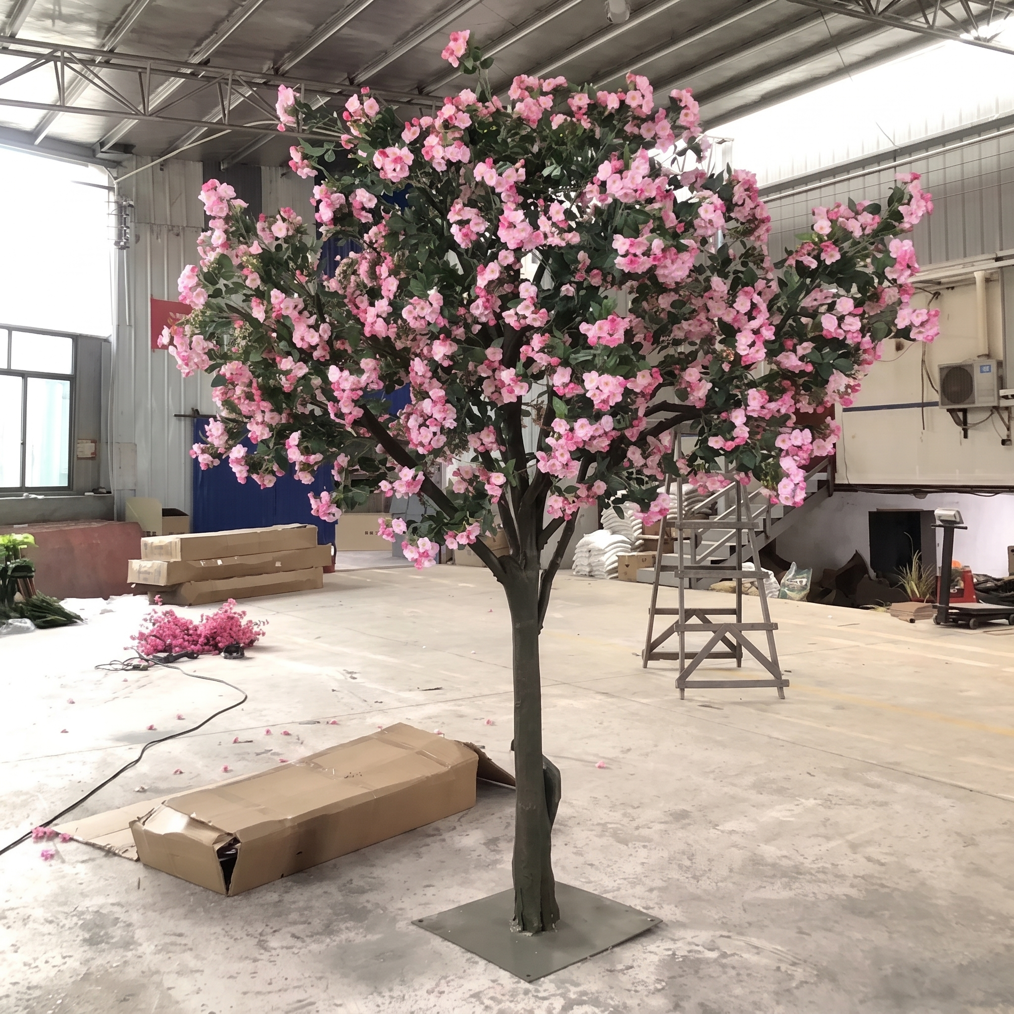 Artificial Blossom Tree in Silk Flowers for Lobby Displays