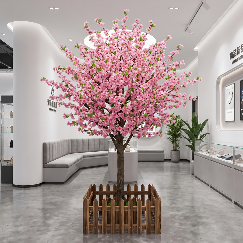 Artificial Blossom Tree in Silk Flowers for Lobby Displays