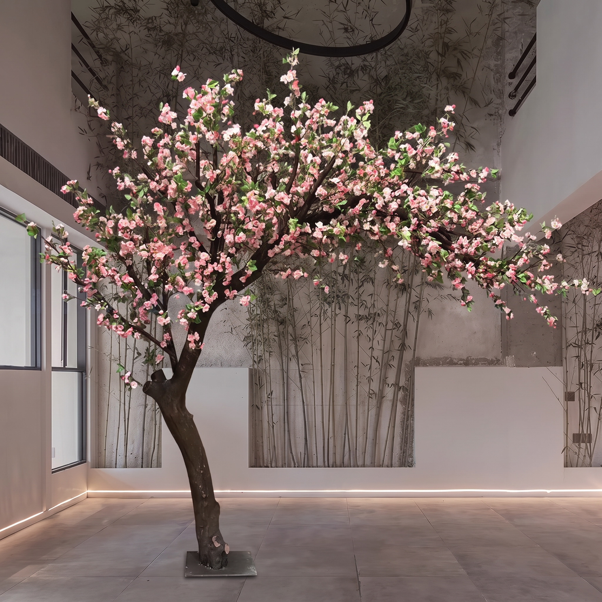 Artificial Blossom Tree in Silk Flowers for Lobby Displays