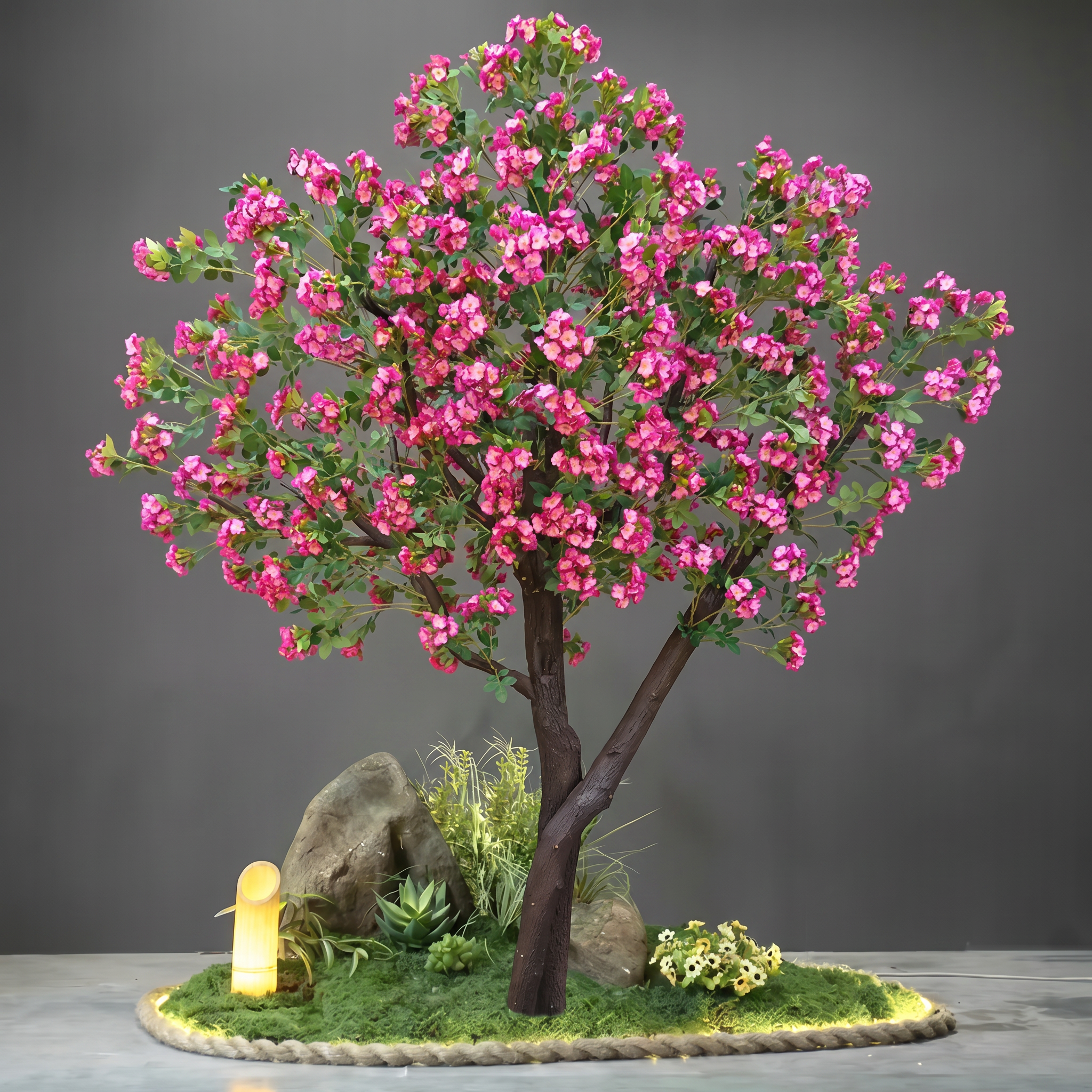 Artificial Blossom Tree in Silk Flowers for Lobby Displays
