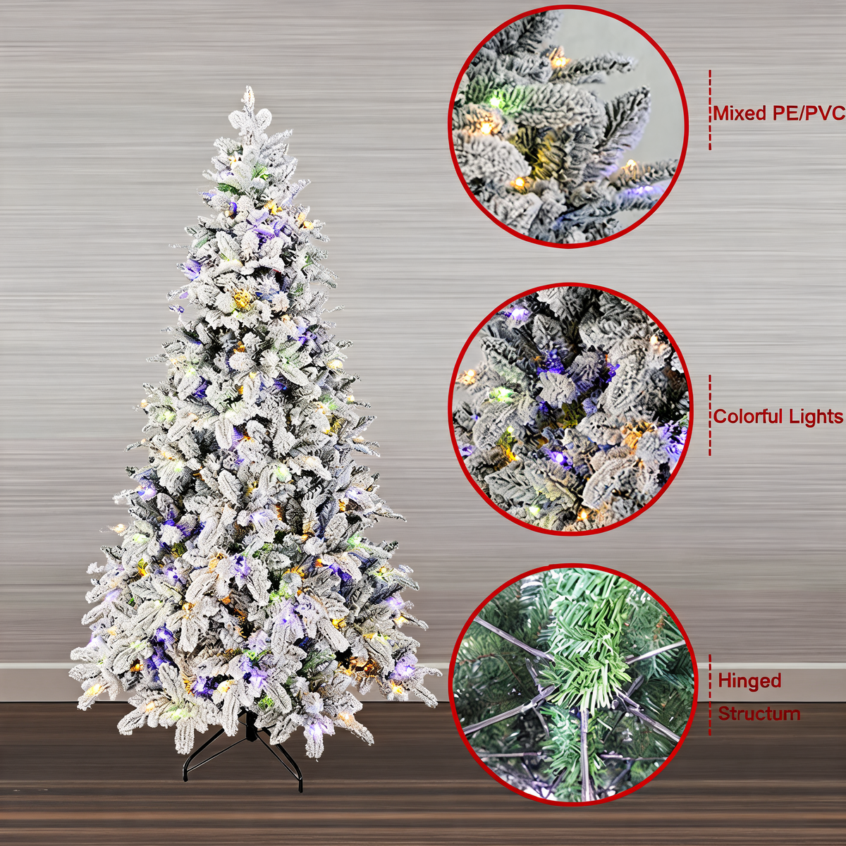 White Flocked Artificial Christmas Tree