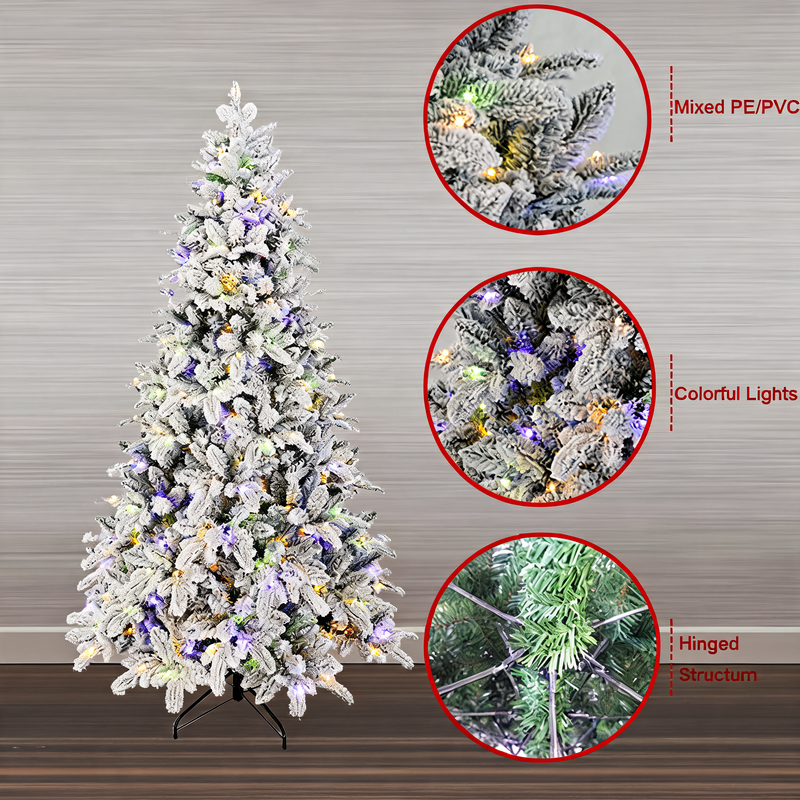 White Flocked Artificial Christmas Tree