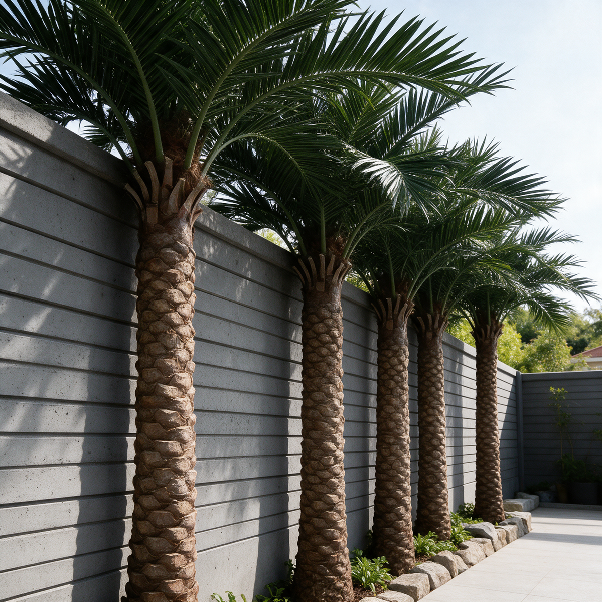 Palmera datilera canaria artificial, altura personalizada, exhibición exterior
