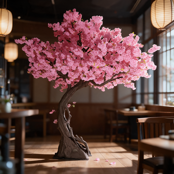 Large Faux Pink Cherry Blossom Tree for Commercial Interiors
