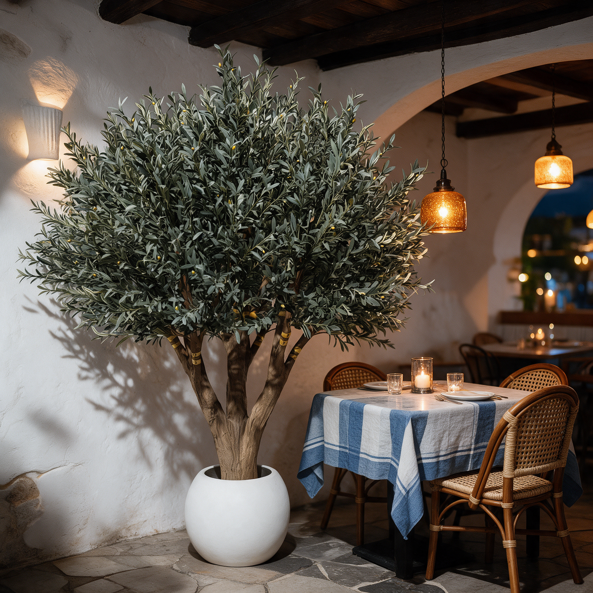 Large Faux Olive Tree for Greek Restaurant