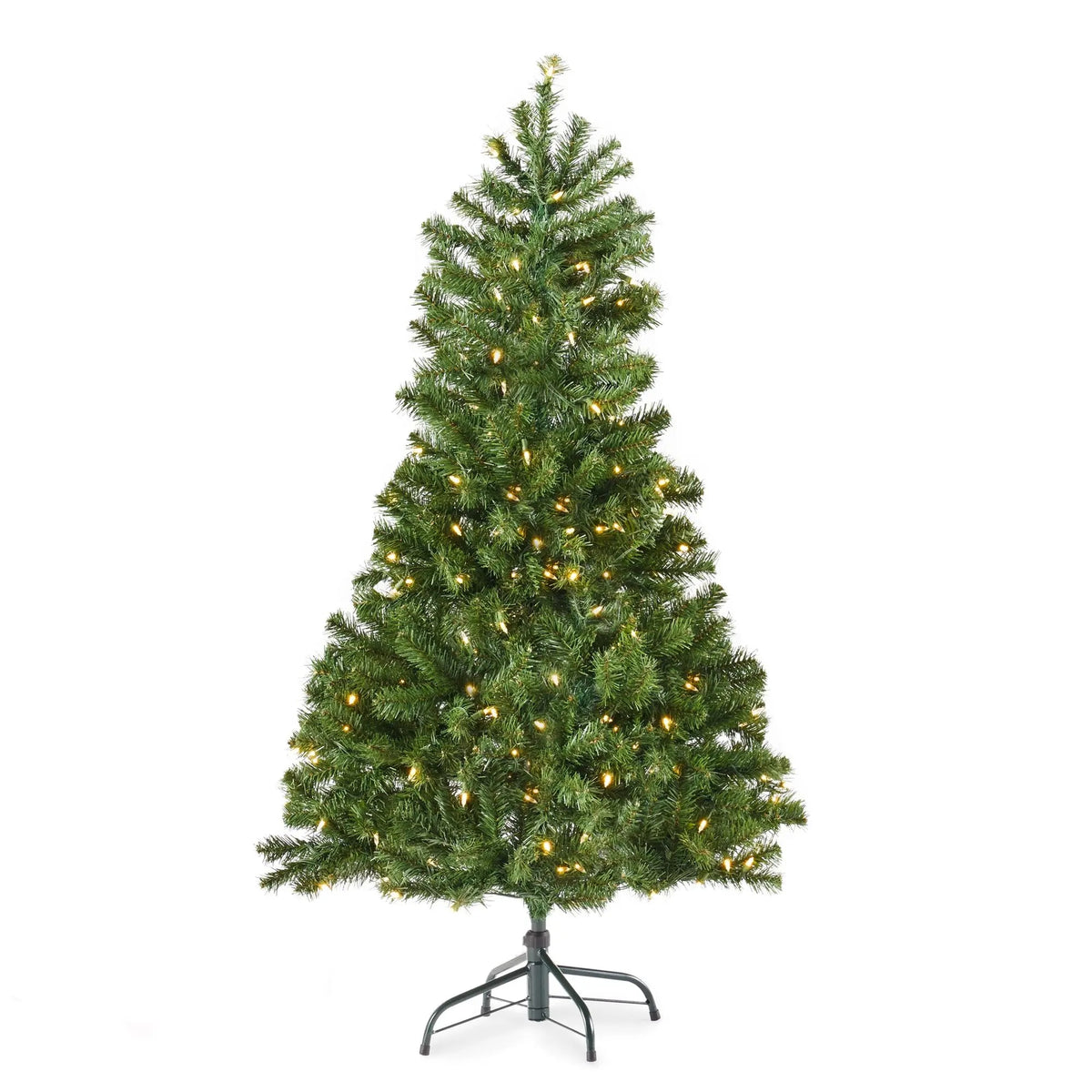 Hinged Christmas Tree with Clear Lights for Commercial Displays