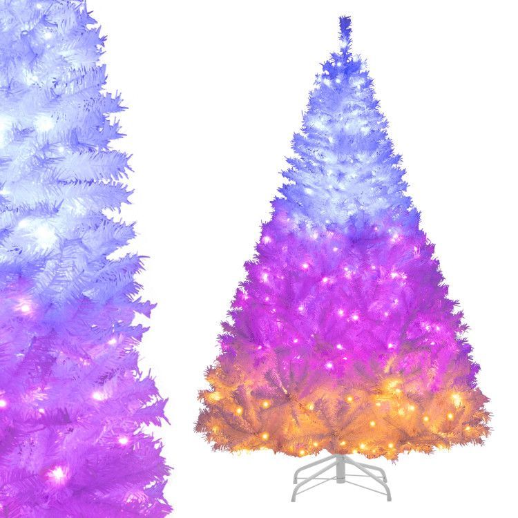 Hinged Pre Lit Artificial Christmas Xmas Tree