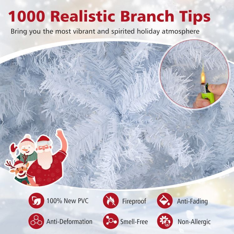 Hinged Pre Lit Artificial Christmas Xmas Tree