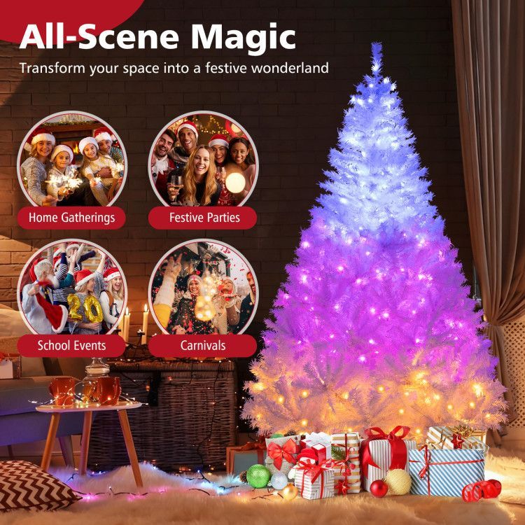 Hinged Pre Lit Artificial Christmas Xmas Tree