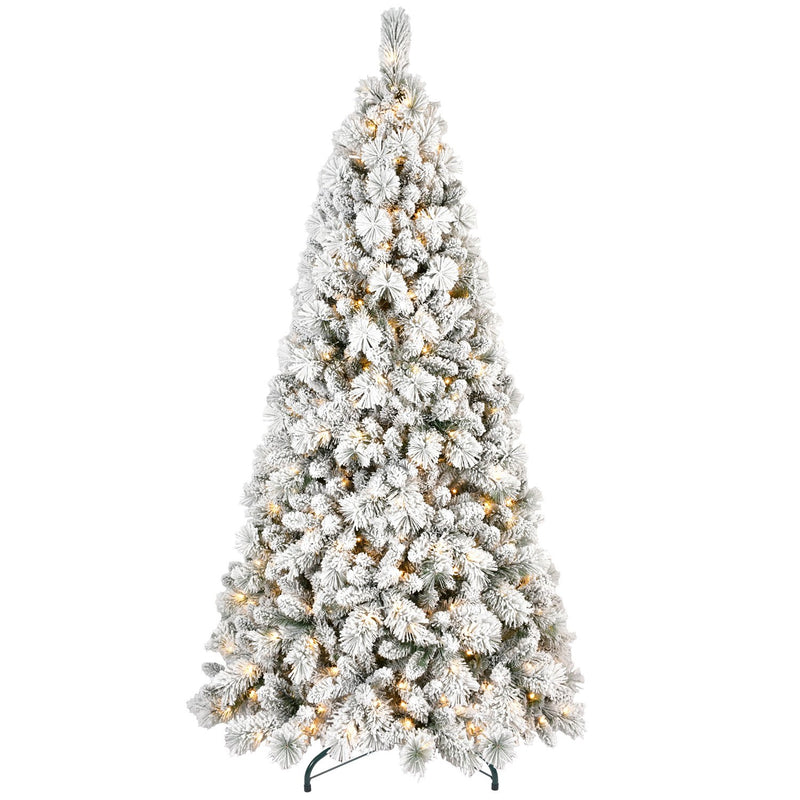 Snow Pine Artificial Christmas Tree with Heavy Flocking