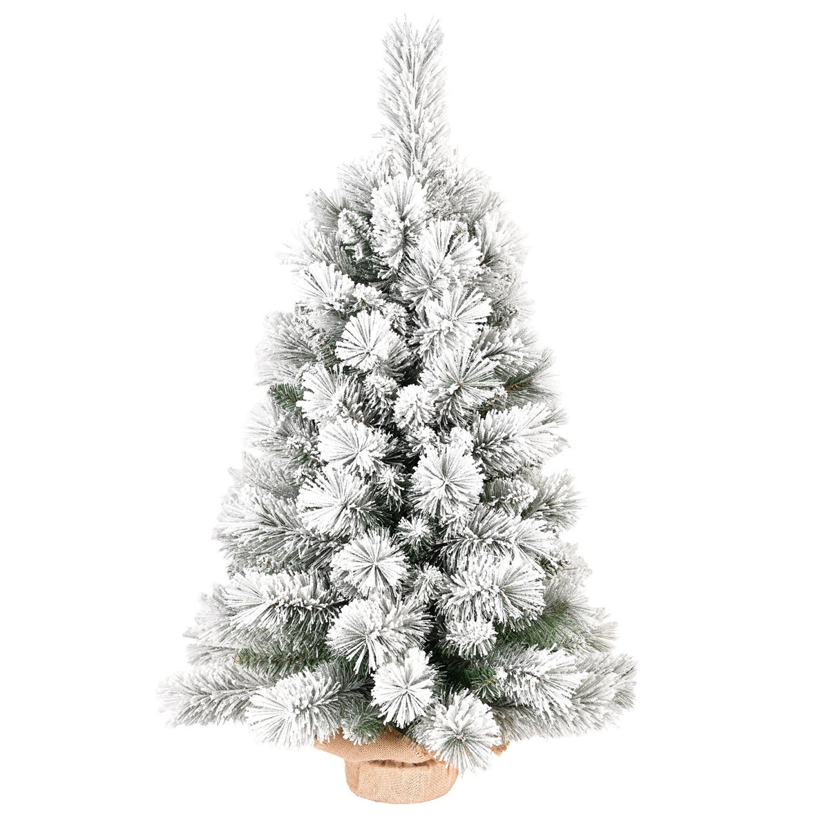 Snow Pine Artificial Christmas Tree with Heavy Flocking
