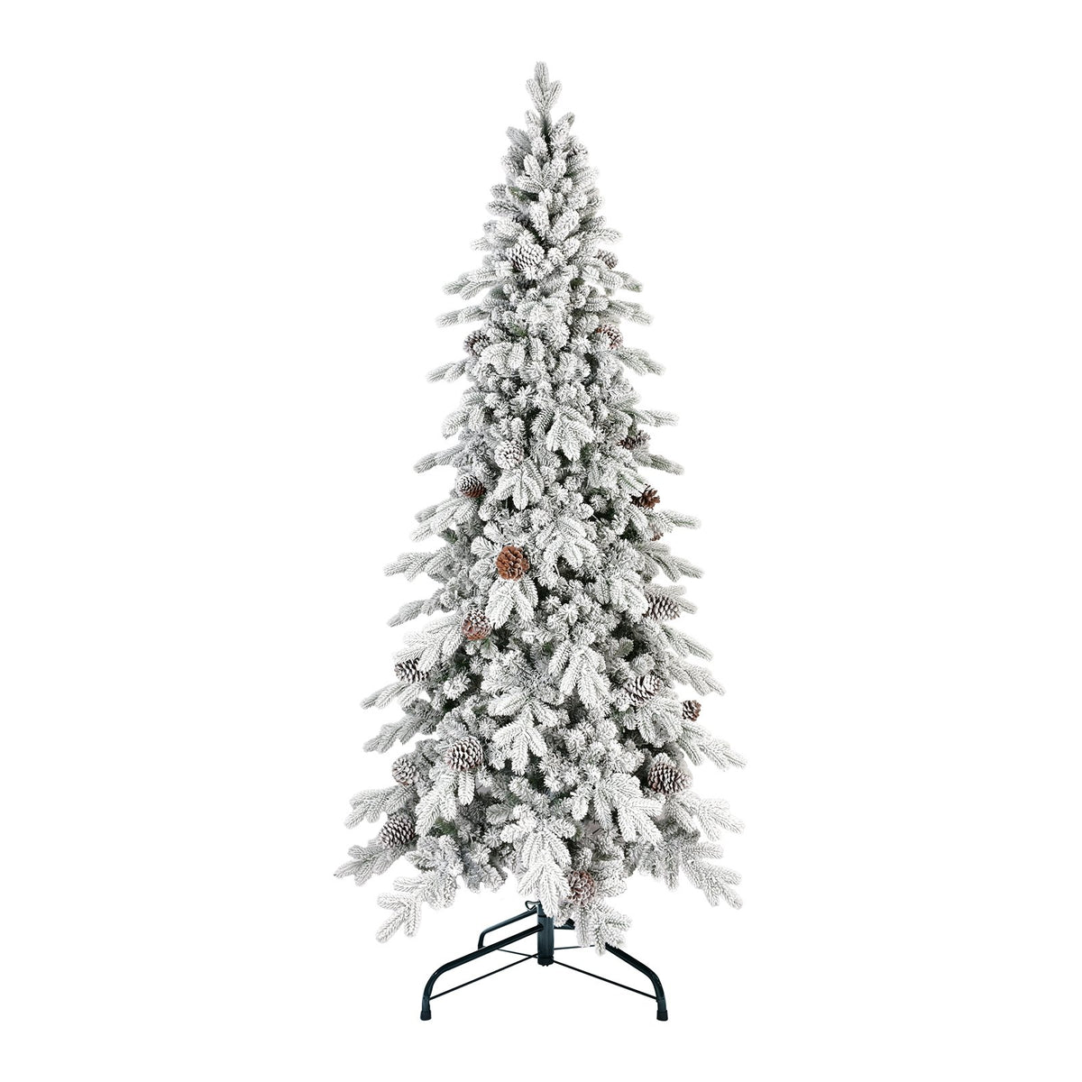 Frosted Mountain Spruce Artificial Christmas Tree with Pine Cones